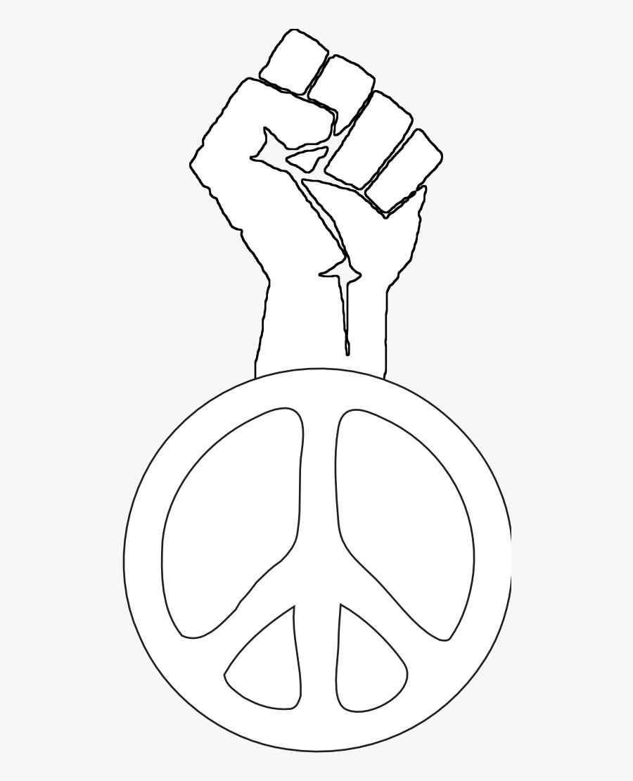 Black Power Fist Png - Black And White People Symbols, Transparent Clipart