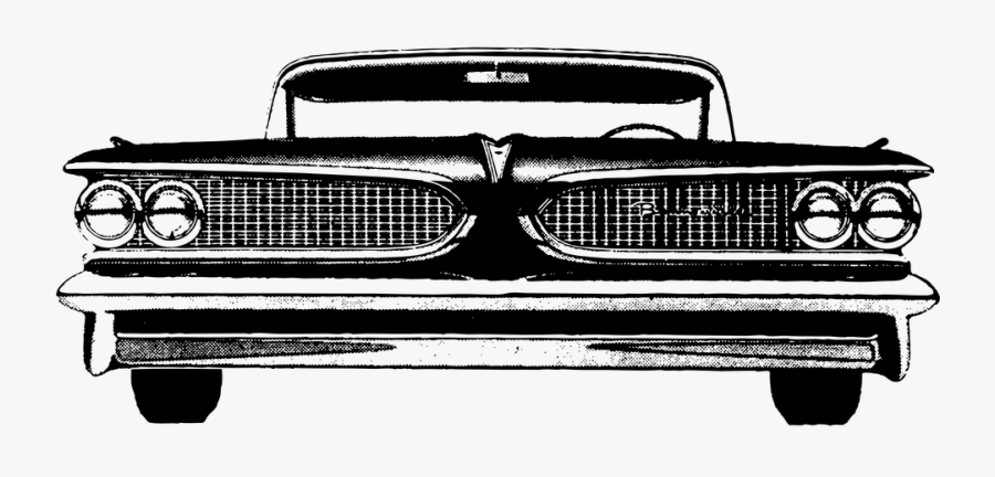 Cadillac Clipart Muscle Car - Classic Car Front Clipart, Transparent Clipart