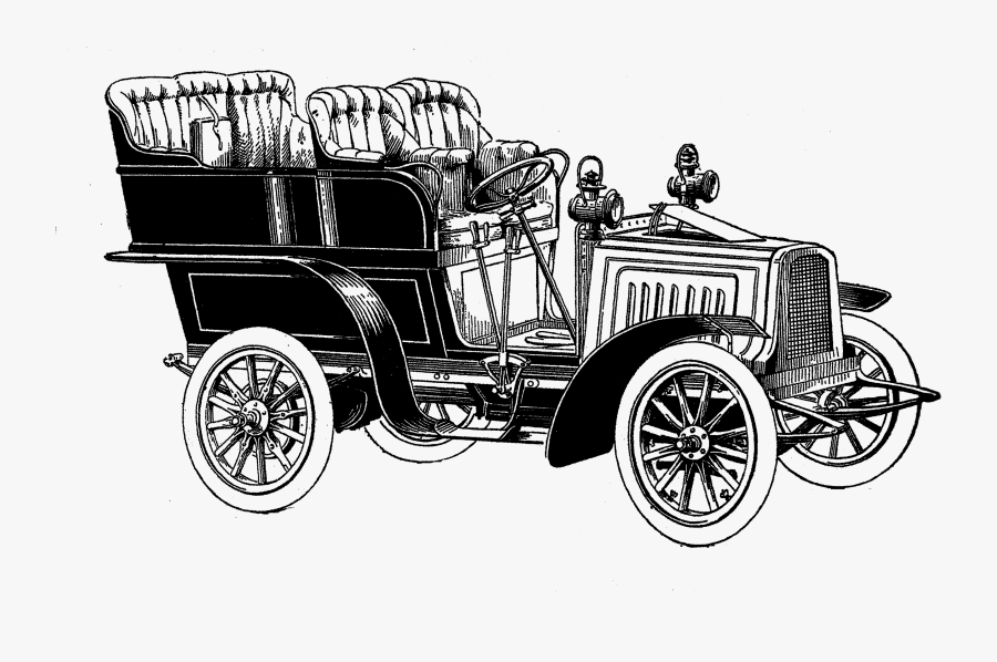 Victorian Car Draw, Transparent Clipart