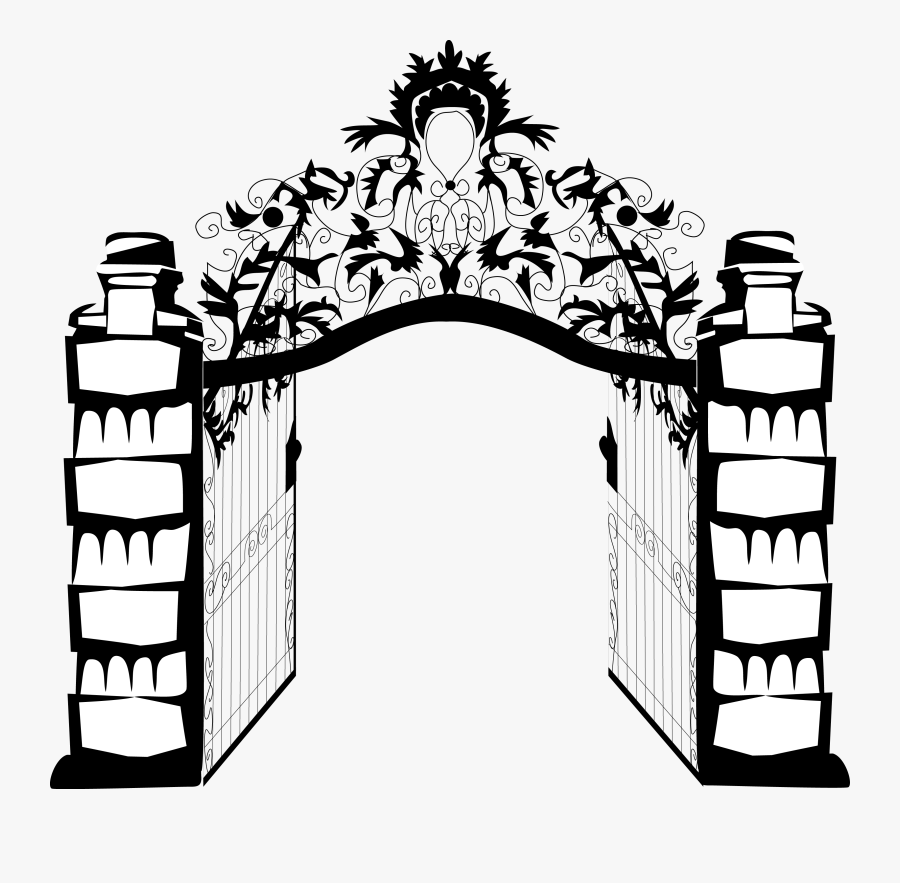 Clip Art Open Door Illustration - Gates Of Hell No Background , Free