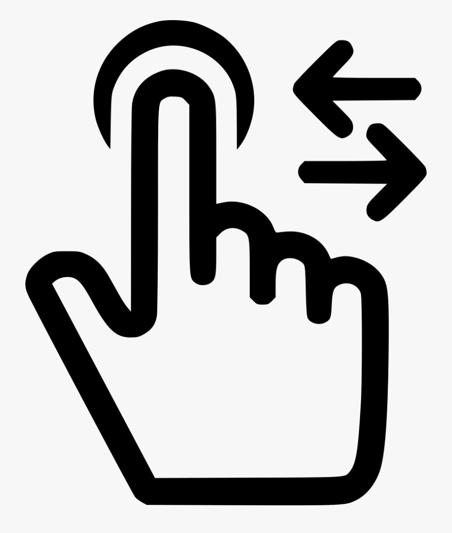 Move Horizontal Arrows Left - Windows 10 Cursor Hand, Transparent Clipart