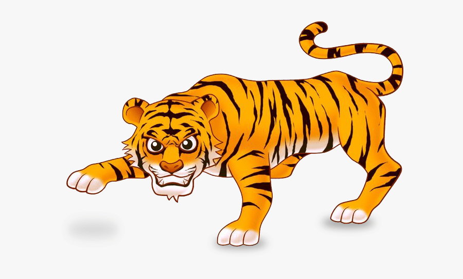 Transparent Lsu Tiger Clipart - Animal Cartoon Tiger, Transparent Clipart