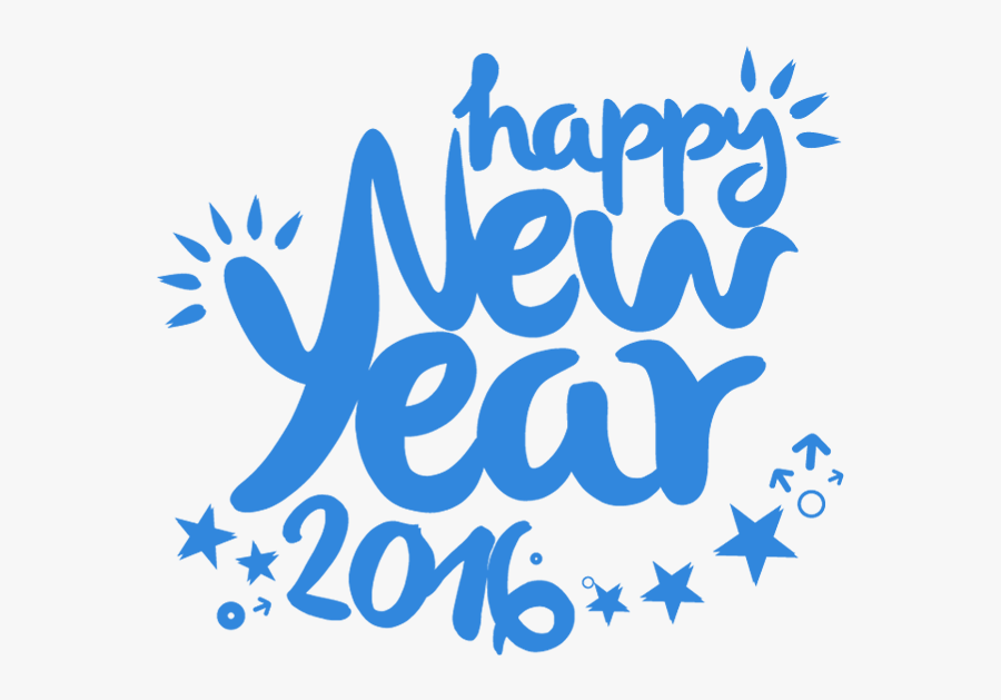 Transparent Happy New Year 2016 Png - Calligraphy, Transparent Clipart