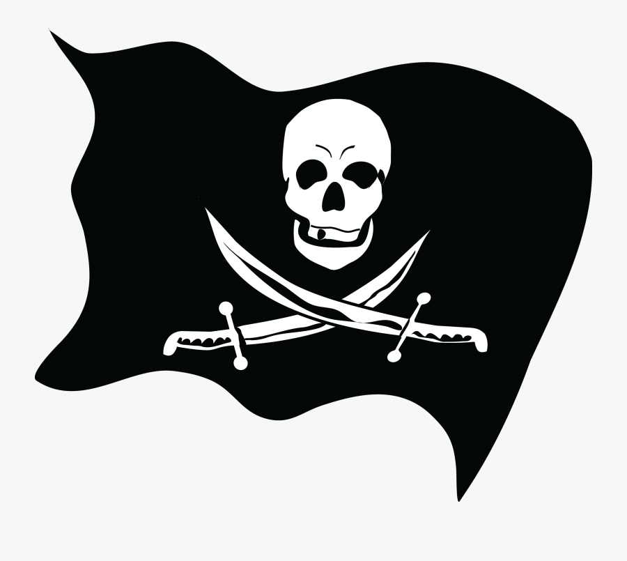 32646 - Pirate Flag Png, Transparent Clipart