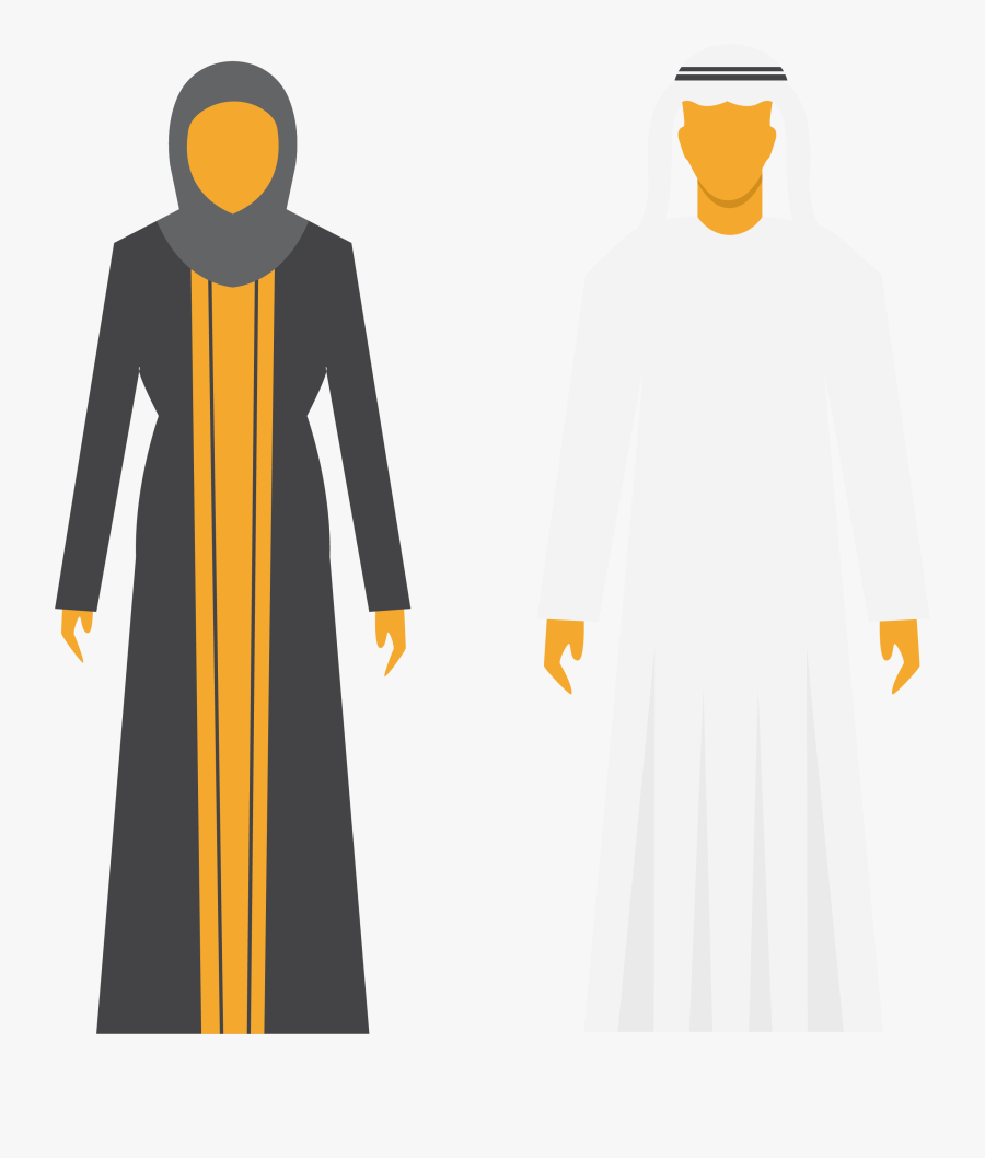 And Of Arabs Men Saudi Arabia Women Clipart - Saudi Arabia Clothing Men And Women, Transparent Clipart
