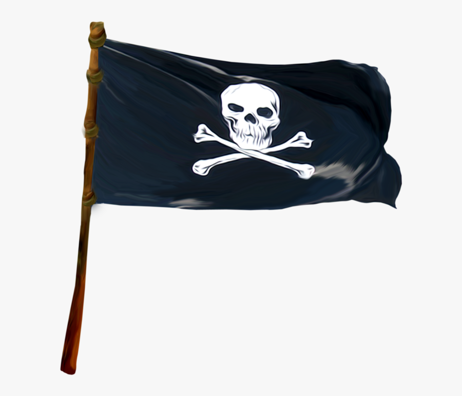 Pirate Flag Clipart Black And White - Jolly Roger, Transparent Clipart