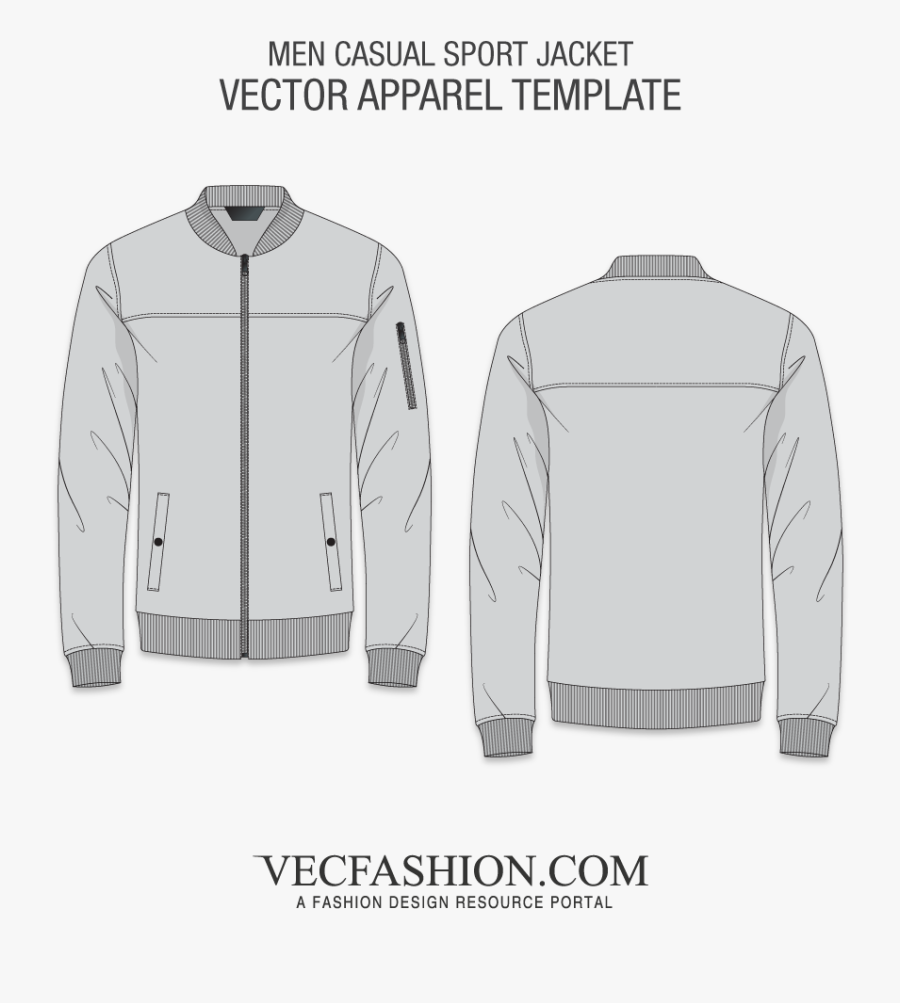 Transparent Black Sweater Png - Jacket Design Template Black, Transparent Clipart