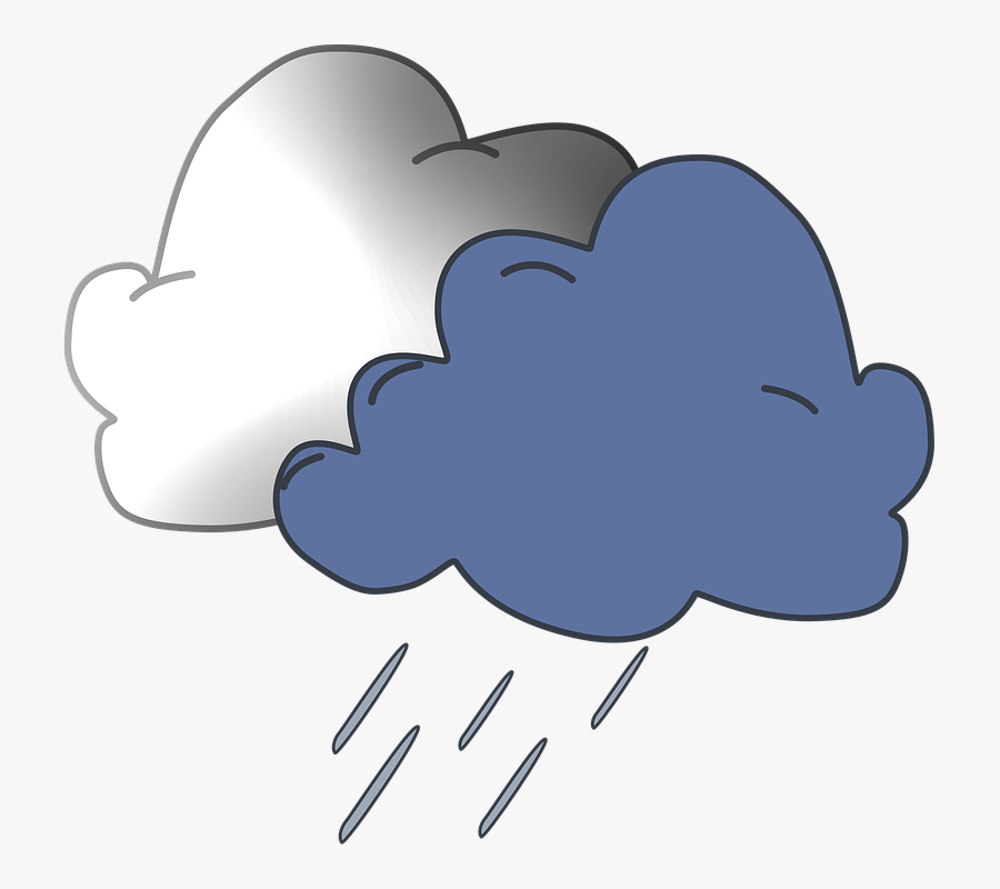 Transparent Windy Clipart - Rain Cloud Transparent Png, Transparent Clipart