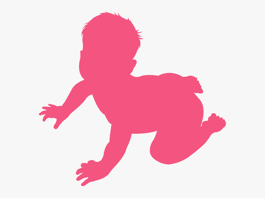 Silueta De Un Bebe Gateando, Transparent Clipart