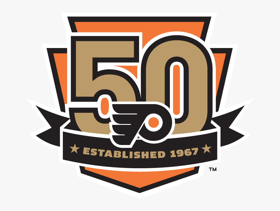 Philadelphia Flyers 50th Anniversary, Transparent Clipart