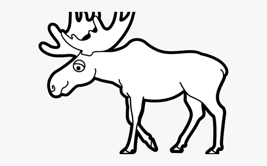 Moose Clipart Easy Moose Black And White Cute Clipart Free Transparent Clipart Clipartkey