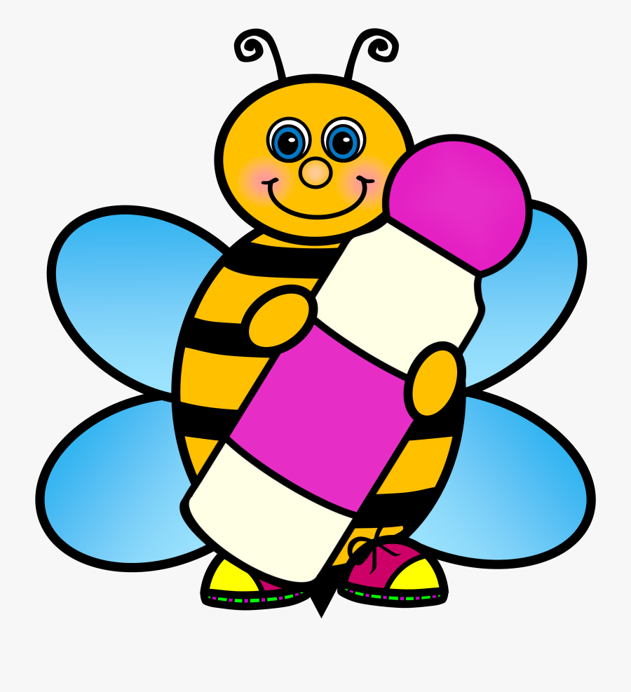 Bee Clip Art School, Transparent Clipart