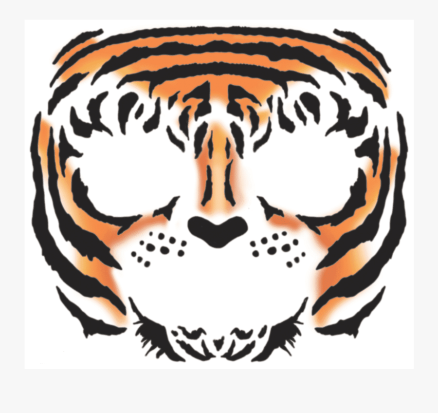 Face Tiger Temporarytattoo - Tattoo, Transparent Clipart