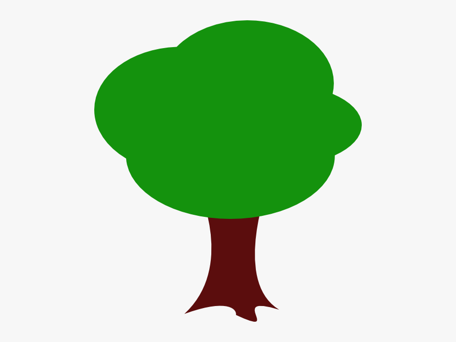 Aerial View Cartoon Tree, Transparent Clipart