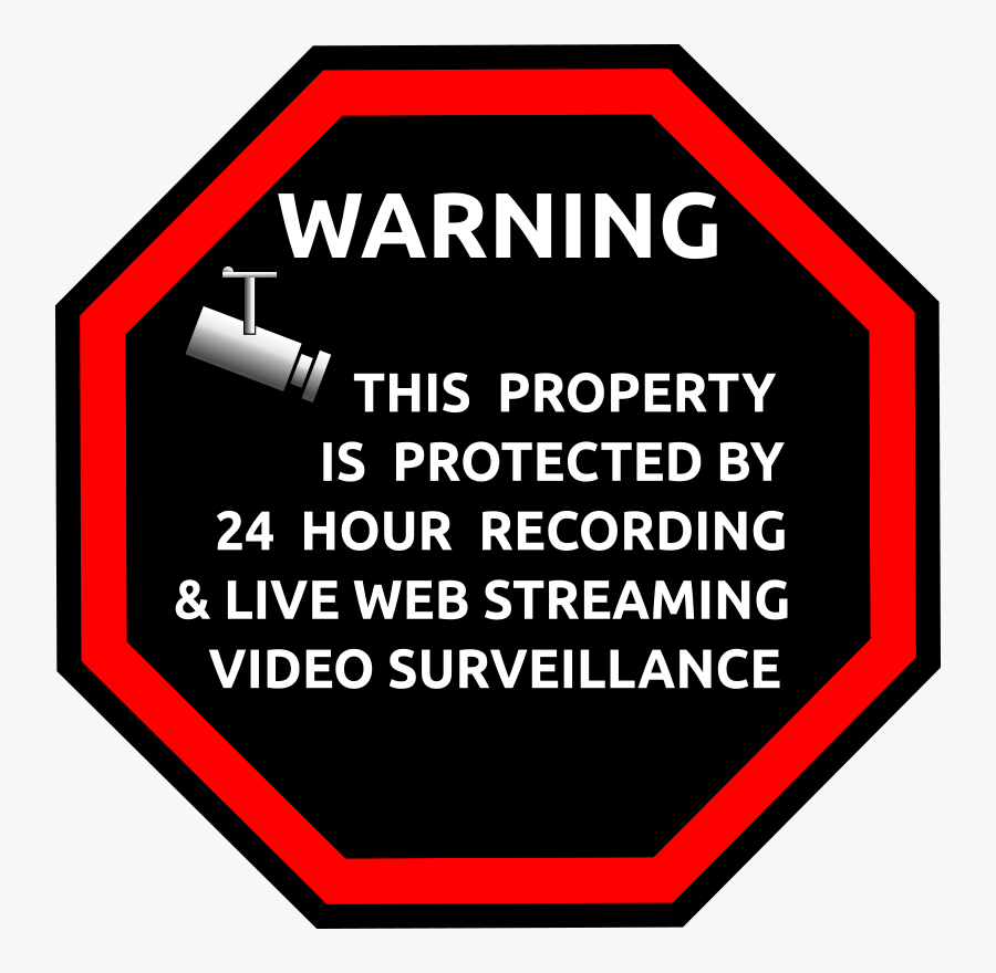 English Security Sticker - Closed-circuit Television, Transparent Clipart