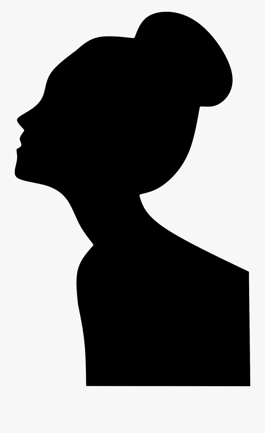 Woman, Face, Silhouette, Female, Stylized, Beauty, - African Model Face Silhouette, Transparent Clipart