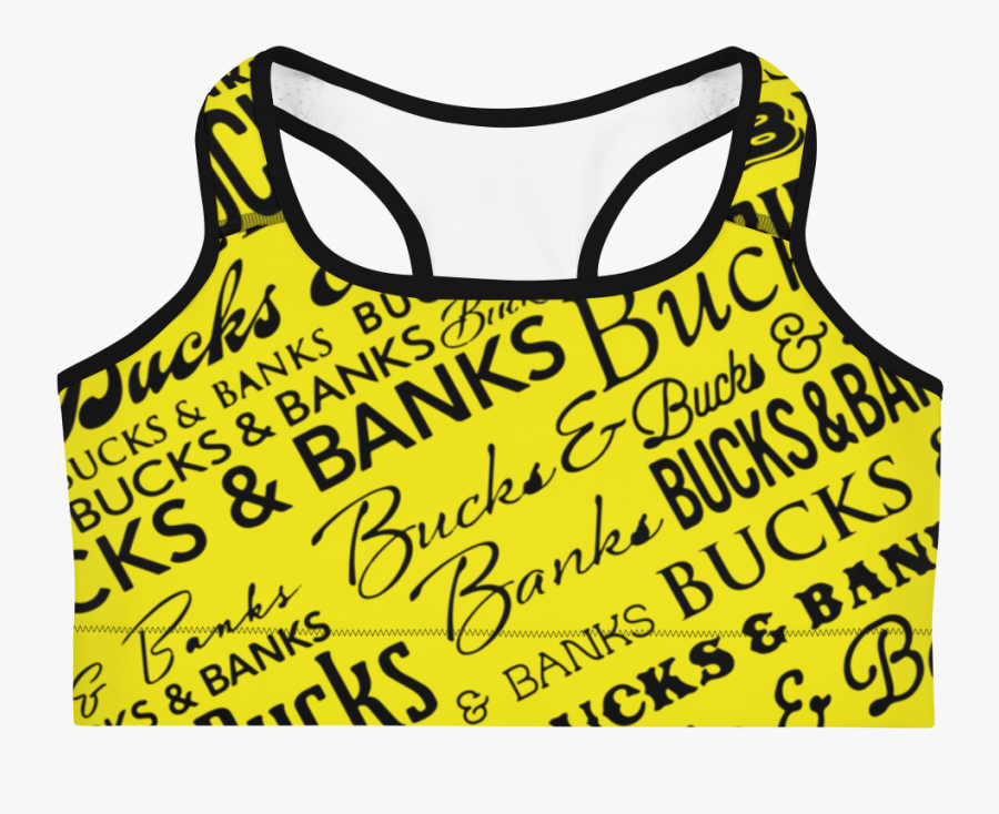 Image Of Headlines Sports Bra Ylw/blk - Bandana Name, Transparent Clipart