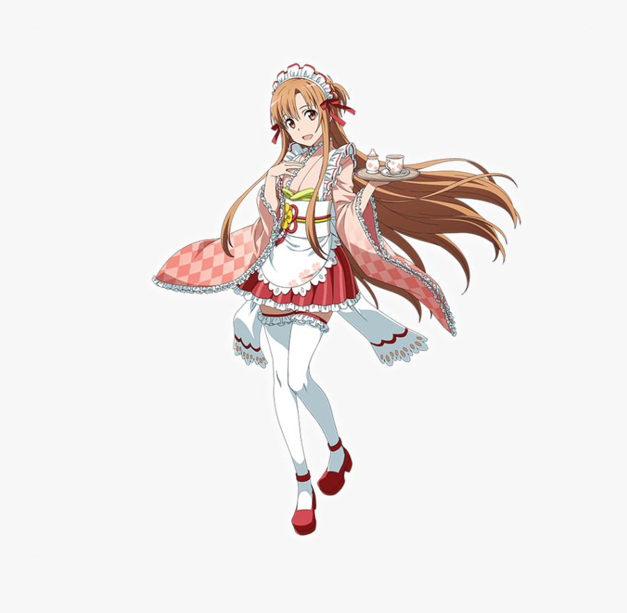 Maid Asuna Yuuki Online Anime, Manga Games, Anime Art, - Sword Art Online Leafa Maid, Transparent Clipart