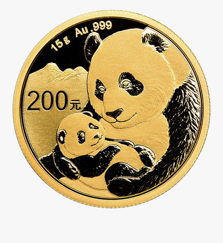 2019 3 Gram Gold Panda Coin, Transparent Clipart