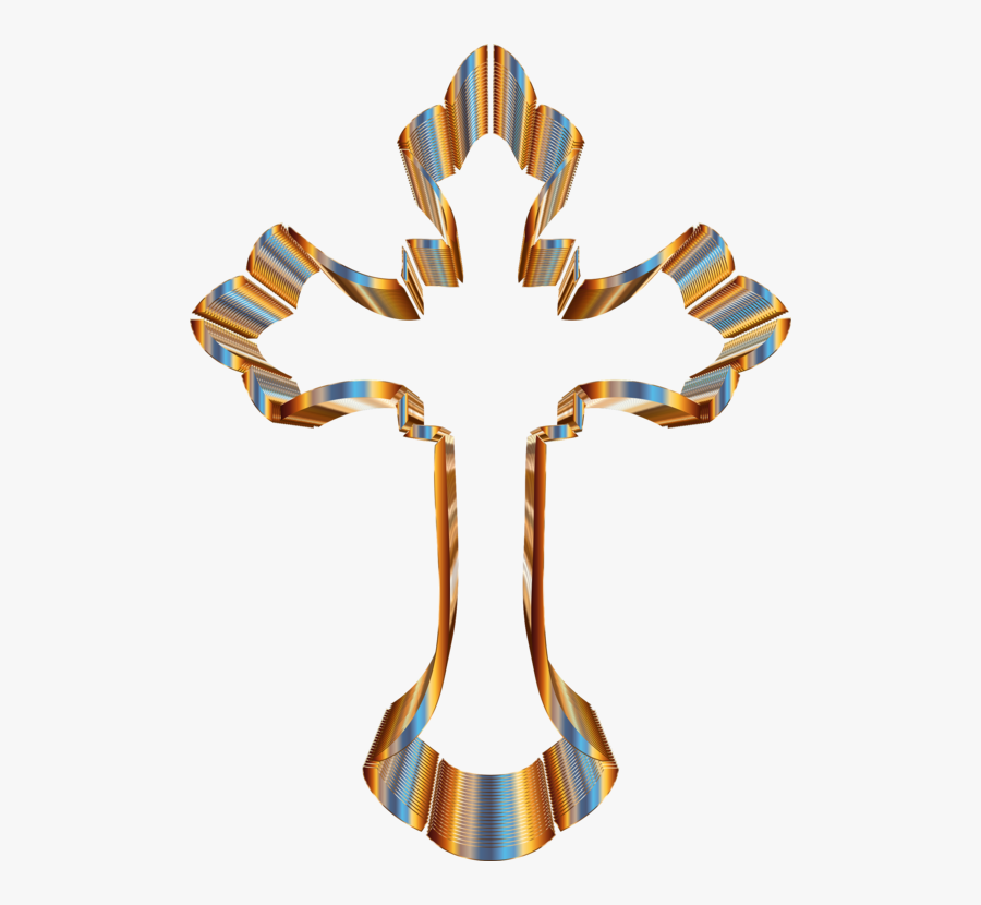 Symbol,cross,symmetry - Silver Cross Transparent Background, Transparent Clipart