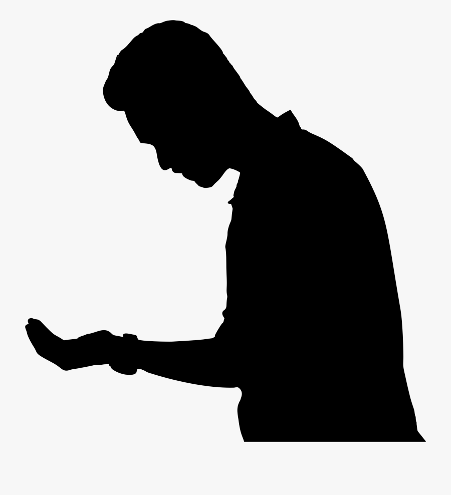 Silhouette Man At Getdrawings - Man Looking Up Silhouette, Transparent Clipart
