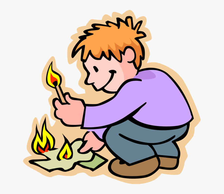 Vector Illustration Of Primary Or Elementary School - Do Not Play With Fire, Transparent Clipart