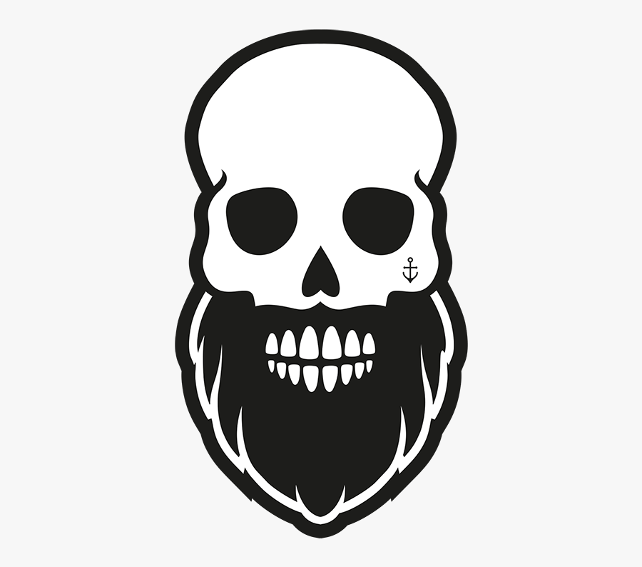 Skull Barbers Logo, Transparent Clipart