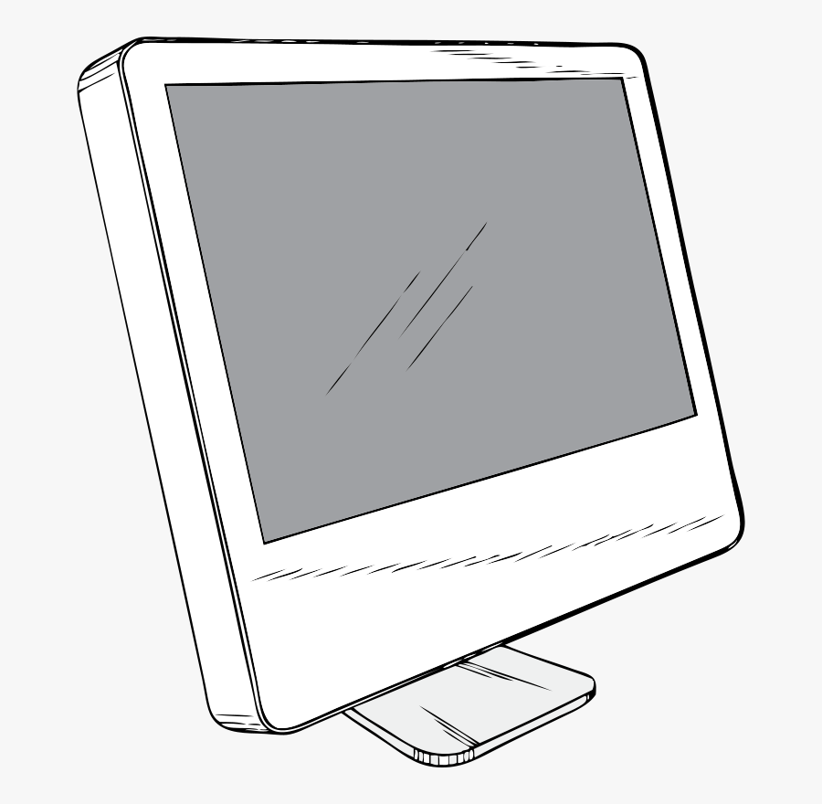 Monitor, Lcd, Screen, Flat, Panel, Computer, Led, Video - Lcd Screen Drawing, Transparent Clipart