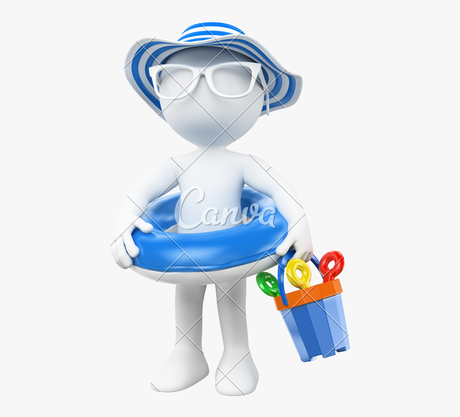 D White People - 3d White People Beach, Transparent Clipart