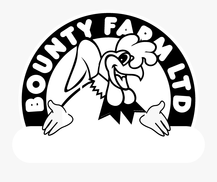 Bounty Farm Meat Centre Logo Black And White - Cartoon, Transparent Clipart