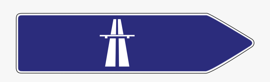 Highway Direction Road Sign Clip Arts - Schild Autobahn, Transparent Clipart