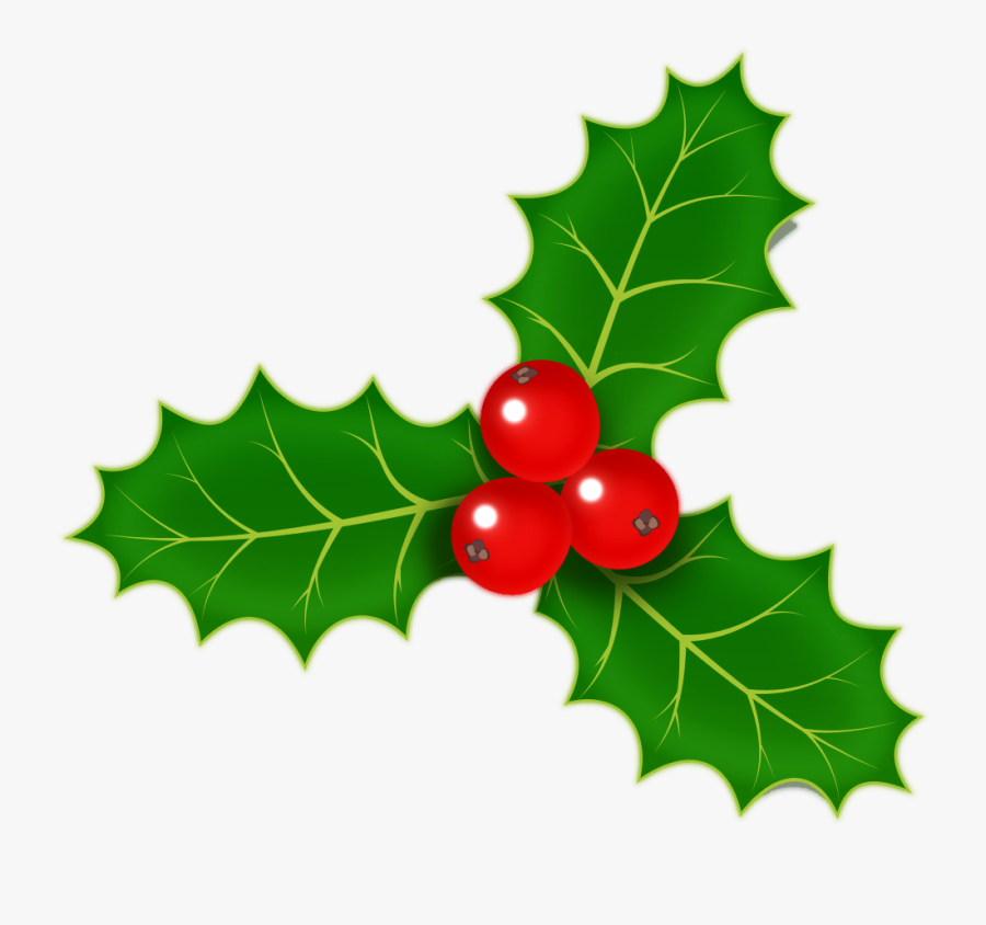 Image Of Christmas Holly - Christmas Holly And Berries, Transparent Clipart
