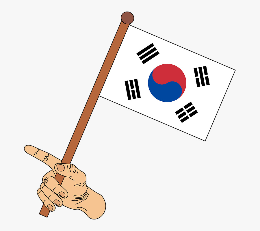 Line,clip Art,solid Swing Hit,graphics - Japanese And Korean Flag, Transparent Clipart