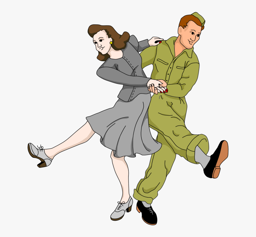 Pin Swing Dance Clip Art - 1940s Dancing Clipart, Transparent Clipart