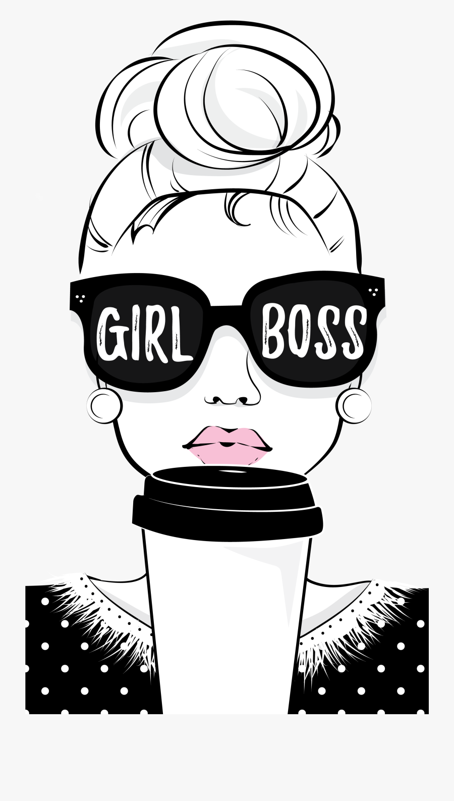 Girl Boss Back Case, Transparent Clipart