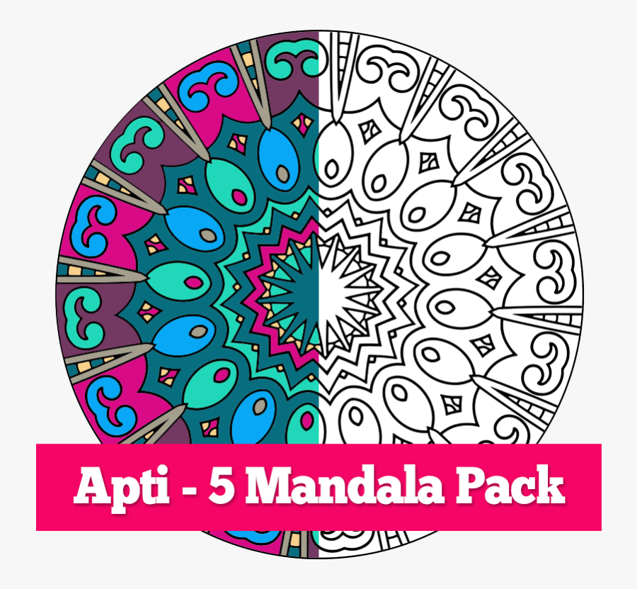 5 Mandala Pack - Circle, Transparent Clipart