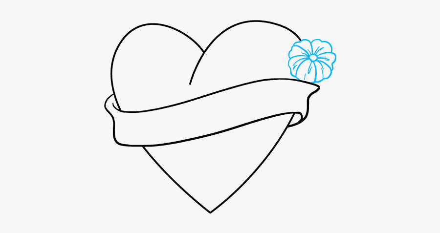 How To Draw - Love Heart Drawing 8, Transparent Clipart