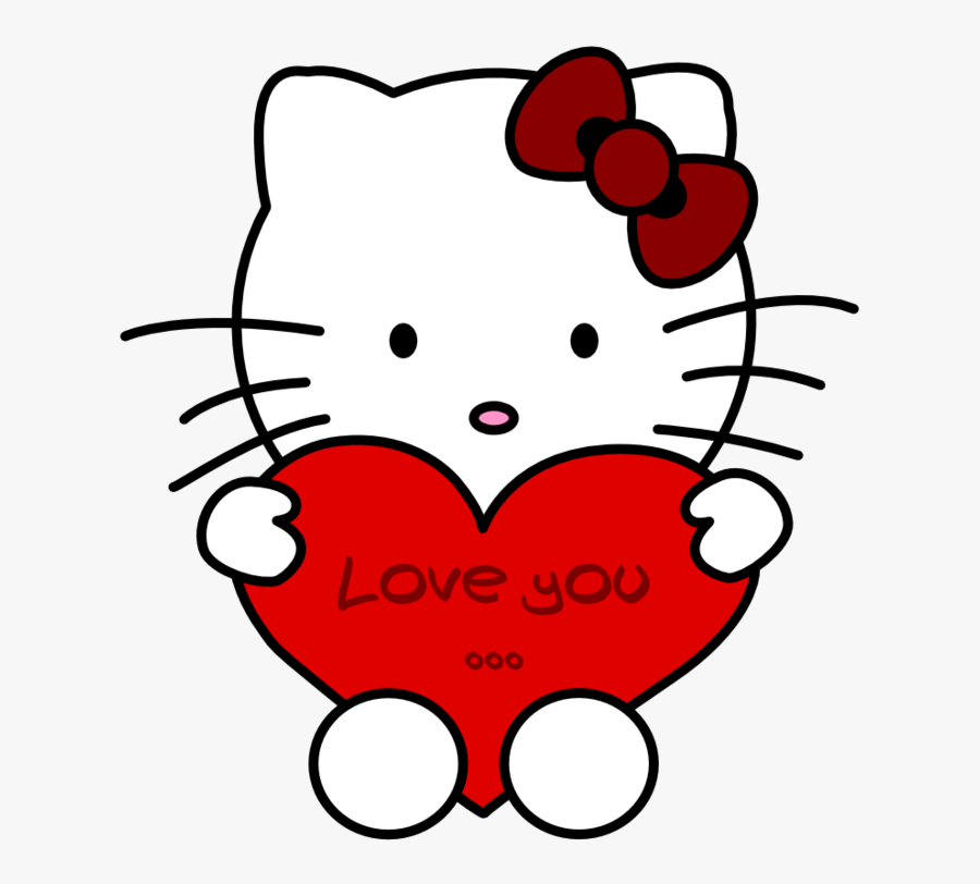Transparent Sanrio Clipart - Hello Kitty Love You, Transparent Clipart