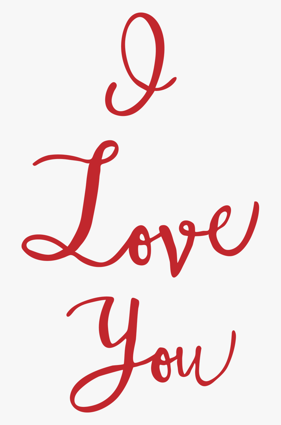 I Love You Svg Cut File - Calligraphy, Transparent Clipart