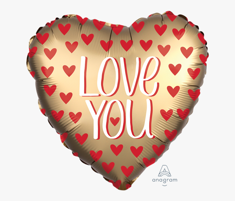 Love You Heart Balloon, Transparent Clipart