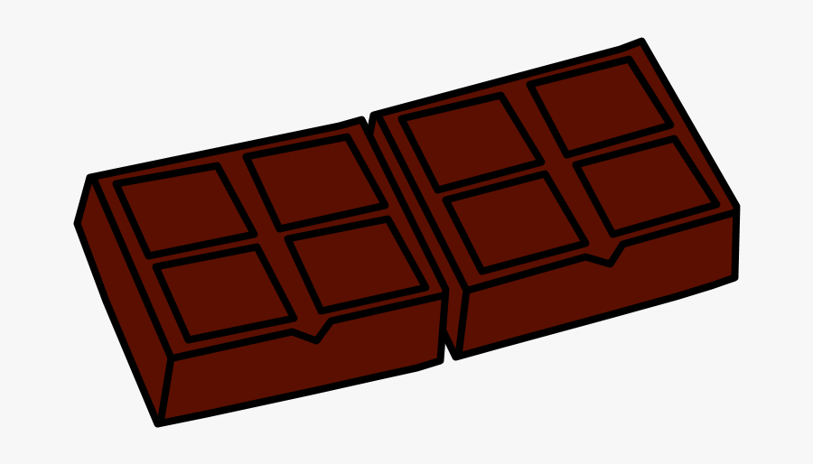 Chocolate Bar, Dark Chocolate - Chocolate, Transparent Clipart