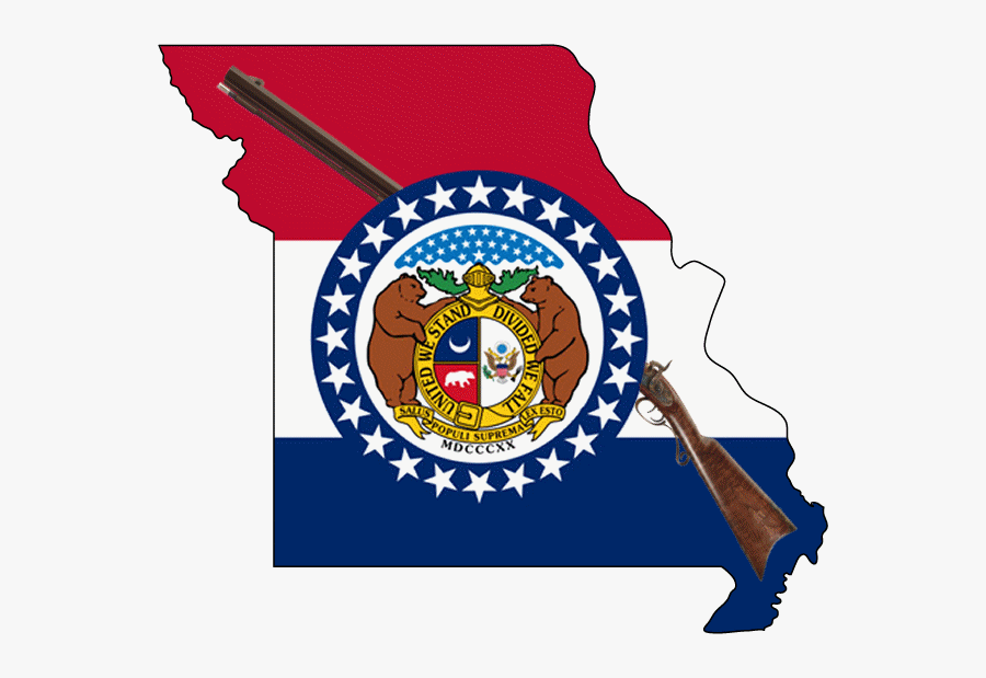 Missouri State Flag Map, Transparent Clipart