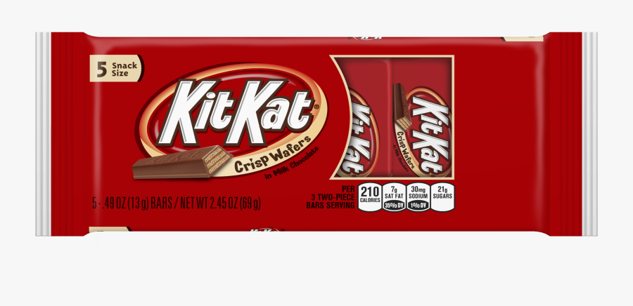 Kit Kat, Crisp Wafer Milk Chocolate Candy Bars Snack - Kit Kat Bar, Transparent Clipart