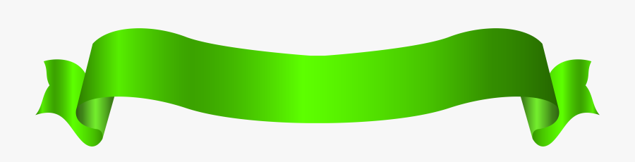 Long Green Banner Png Transparent Clip Art Image - Green Ribbon Banner