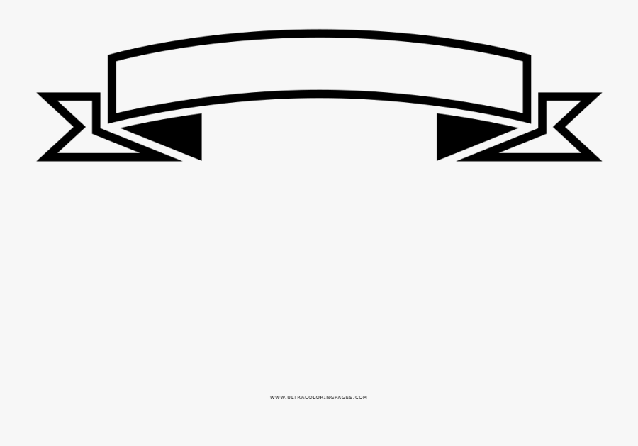 Ribbon Banner Coloring Page - Banner Para Chalkboard Png , Free