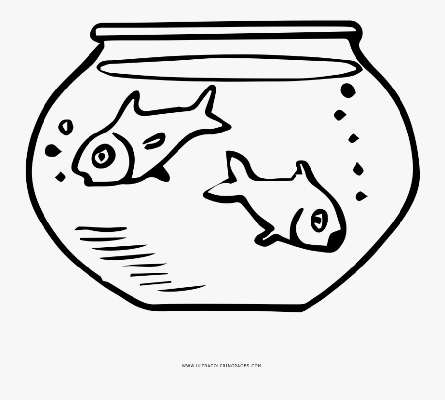 Fish Bowl Coloring Page - Bony-fish, Transparent Clipart