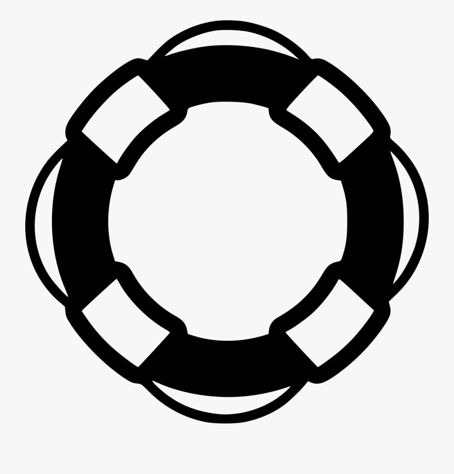 Life Saver - Black And White Life Preserver Ring Clipart, Transparent Clipart