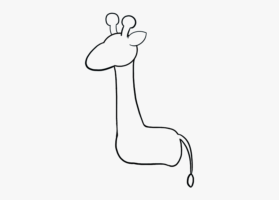 How To Draw Giraffe - Colour In Giraffe Cartoon, Transparent Clipart