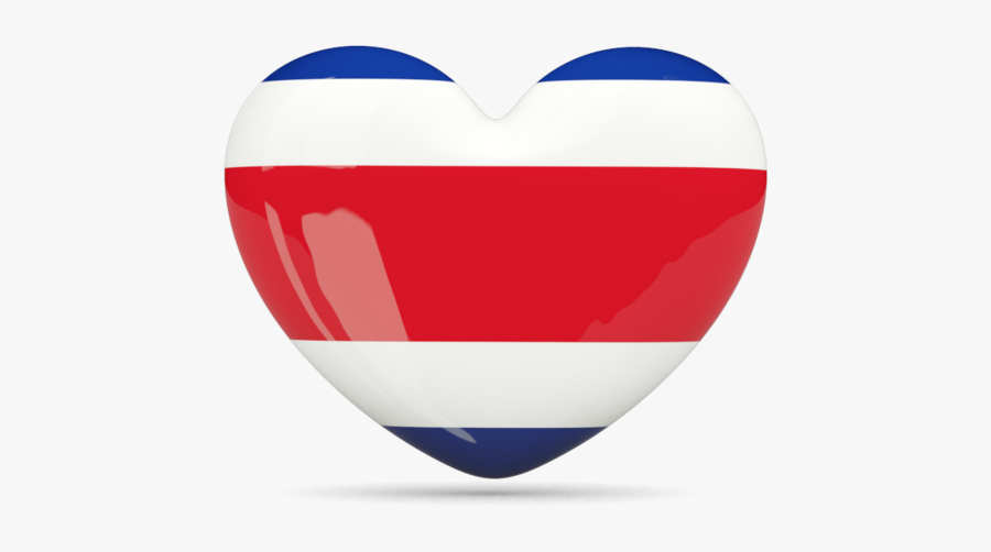 Costa Rica Flag Heart Icon - Costa Rica Heart Png, Transparent Clipart