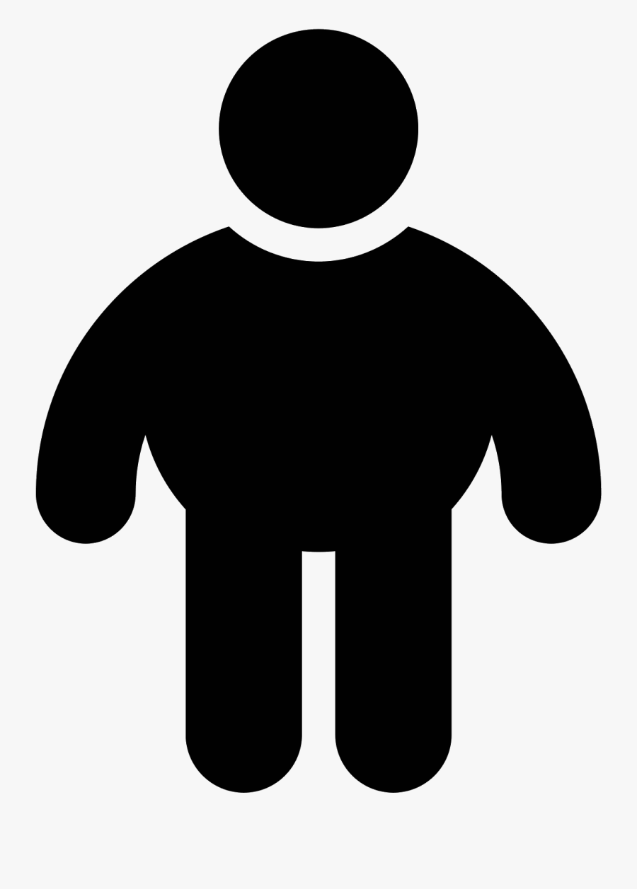 Fat Man Filled Icon - Icon No Fat Png, Transparent Clipart